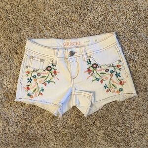 Sexy floral shorts new never have been worn size 27,  inch waist